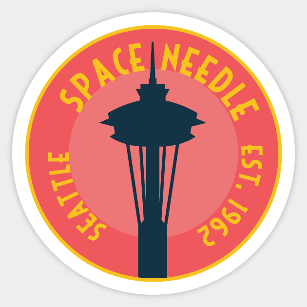 Space Needle Sticker by Zeindee